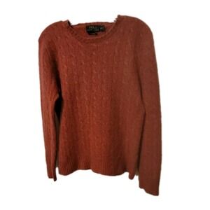 Polo by Ralph Lauren Rust colored  Cashmere Cable Knit Sweater